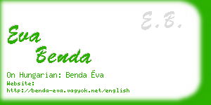 eva benda business card